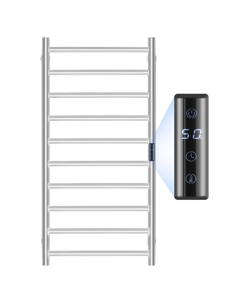 Ecooso 10 Bars Towel Warmer Rack, Wall Mounted Heated Towel Rack for Bathroom