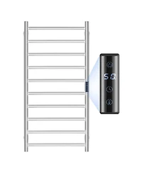 Ecooso 10 Bars Towel Warmer Rack, Wall Mounted Heated Towel Rack for Bathroom
