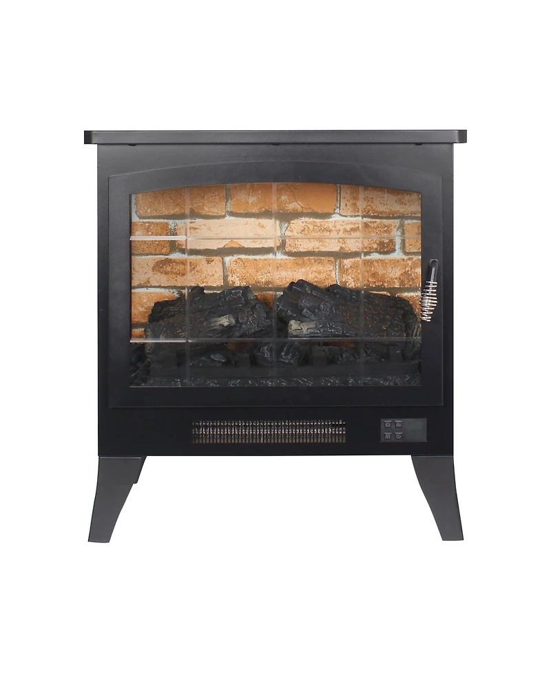 Flynama 21 inchThree-sided Freestanding Electric Fireplace Stove heater with 3D Flame effect with remote control