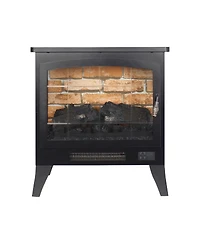 Flynama 21 inchThree-sided Freestanding Electric Fireplace Stove heater with 3D Flame effect with remote control