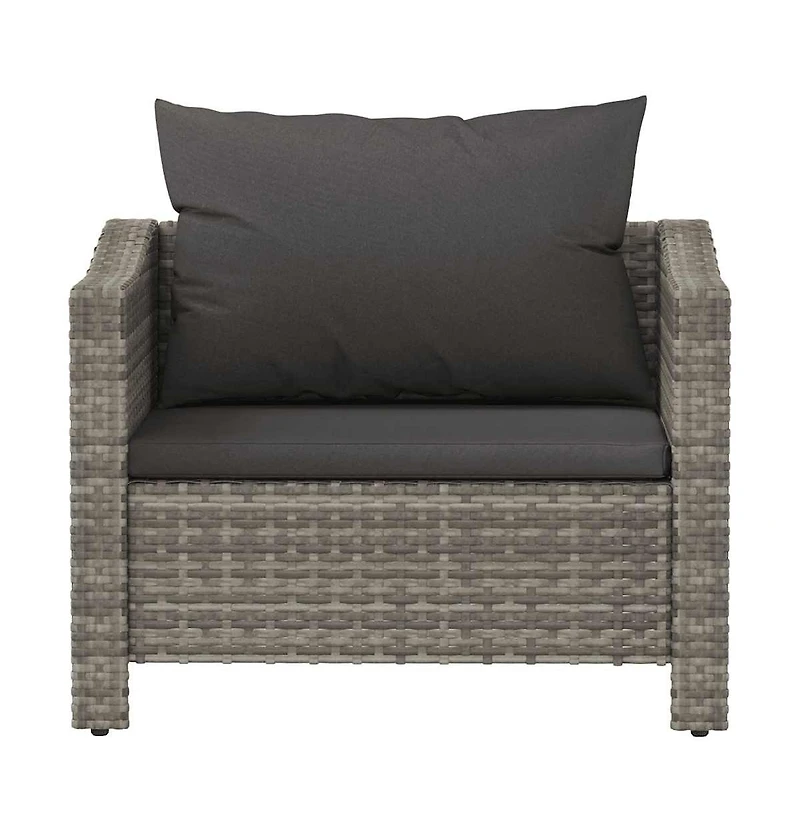 vidaXL Garden Set of 1 Armchair Poly rattan Medium Lightweight