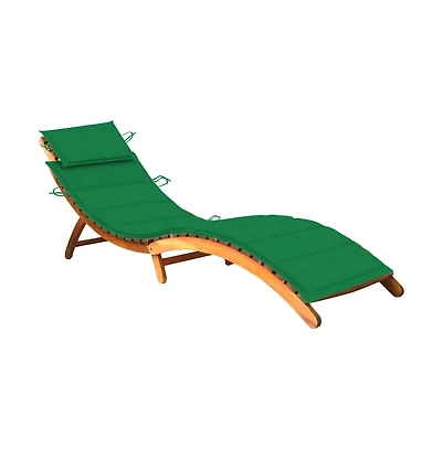 vidaXL Acacia Wood Patio Sunlounger