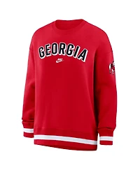 Women's Red Georgia Bulldogs Oversized Legacy Phoenix Sweatshirt
