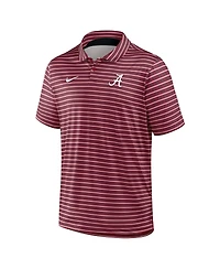 Nike Men's Crimson Alabama Tide 2025 Coaches Premium Tour Stripe Dri-fit Polo Shirt