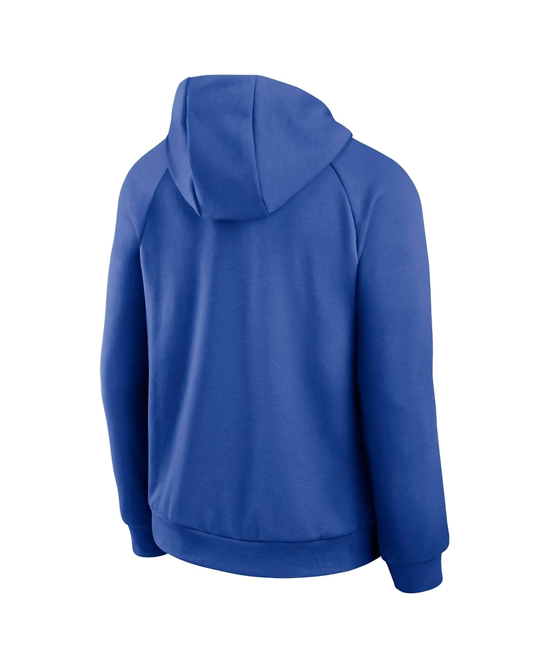 Nike Men's Royal Duke Blue Devils 2025 Courtside Basketball Practice Raglan Dri-fit Hoodie