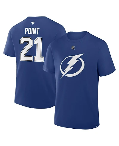 Fanatics Men's Brayden Point Blue Tampa Bay Lightning Authentic Stack Name Number T-Shirt