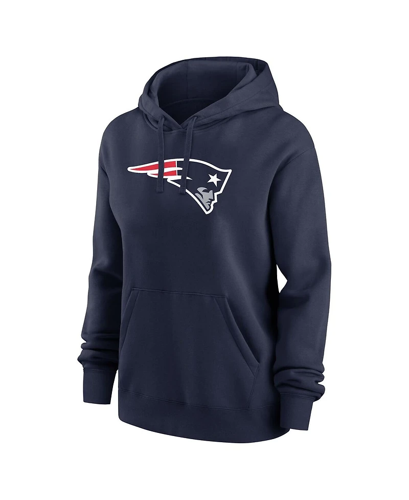 Nike Women's Drake Maye Navy New England Patriots Player Name Number Fleece Hoodie