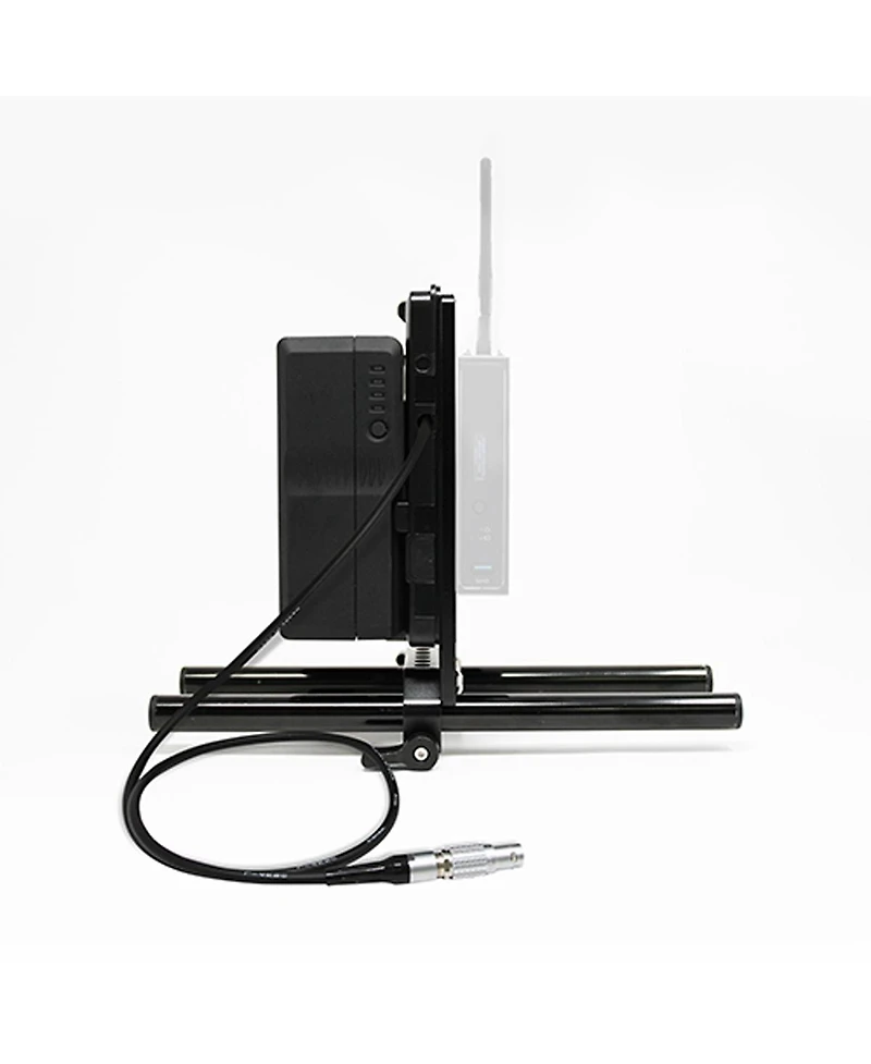 Core Swx 15mm Rail Mount Cheese Plate with V-Mount Battery Plate and 10" 2-Pin Coil Cable for Red Komodo