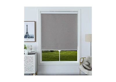 Shadisfy Polyester Hudson Blackout Roller Shade 27x72" Pepper