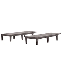 Streamdale Resin Outdoor Chaise Lounge Set - Dark Brown