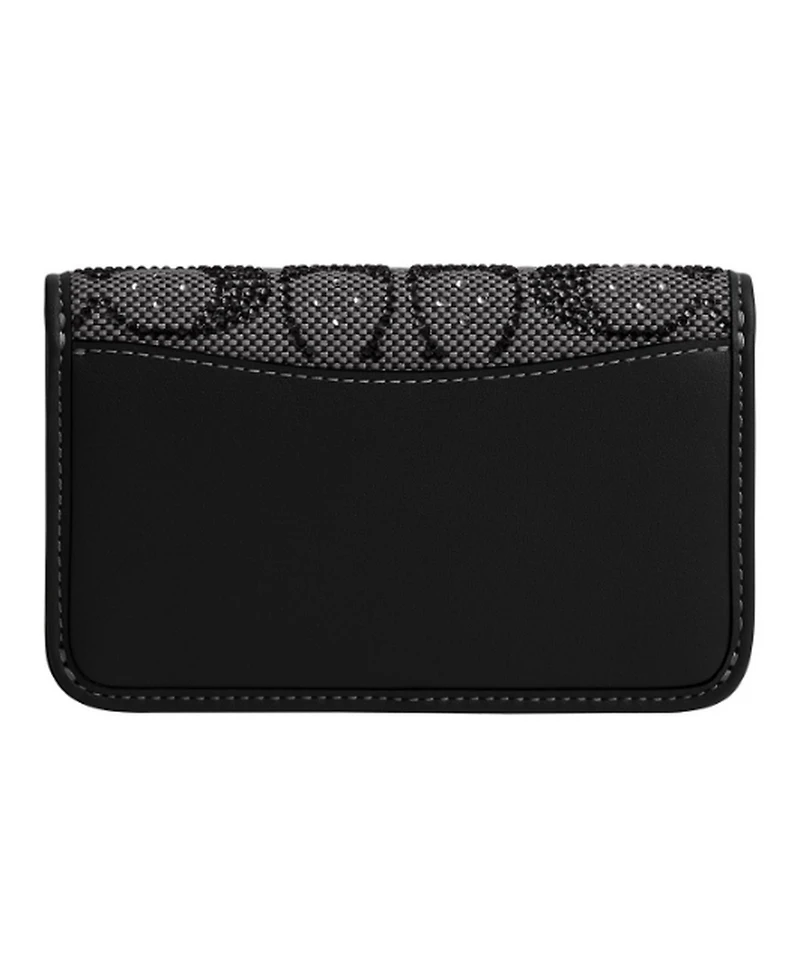 Coach Women's Crystal Signature Jacquard Essential Slim Card Case