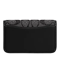Coach Women's Crystal Signature Jacquard Essential Slim Card Case