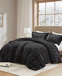 Madison Park Duke Reversible Faux Fur 3-Pc. Comforter Set