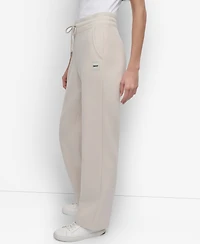 Dkny Sport Women's Tonal Logo Patch Relaxed Fit Track Pants