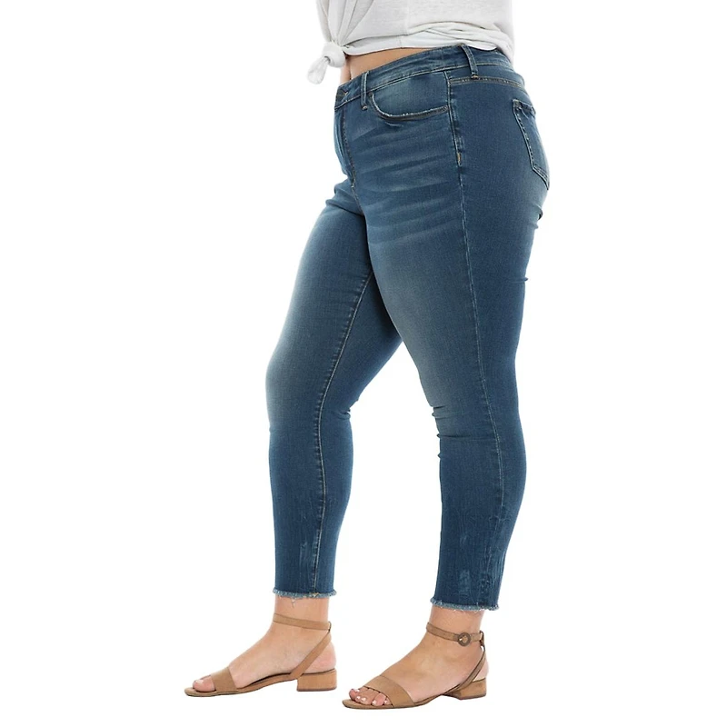 Slink Jeans Women's Denim High Rise Ankle Skinny frayed hem 28" inseam - Phoenix
