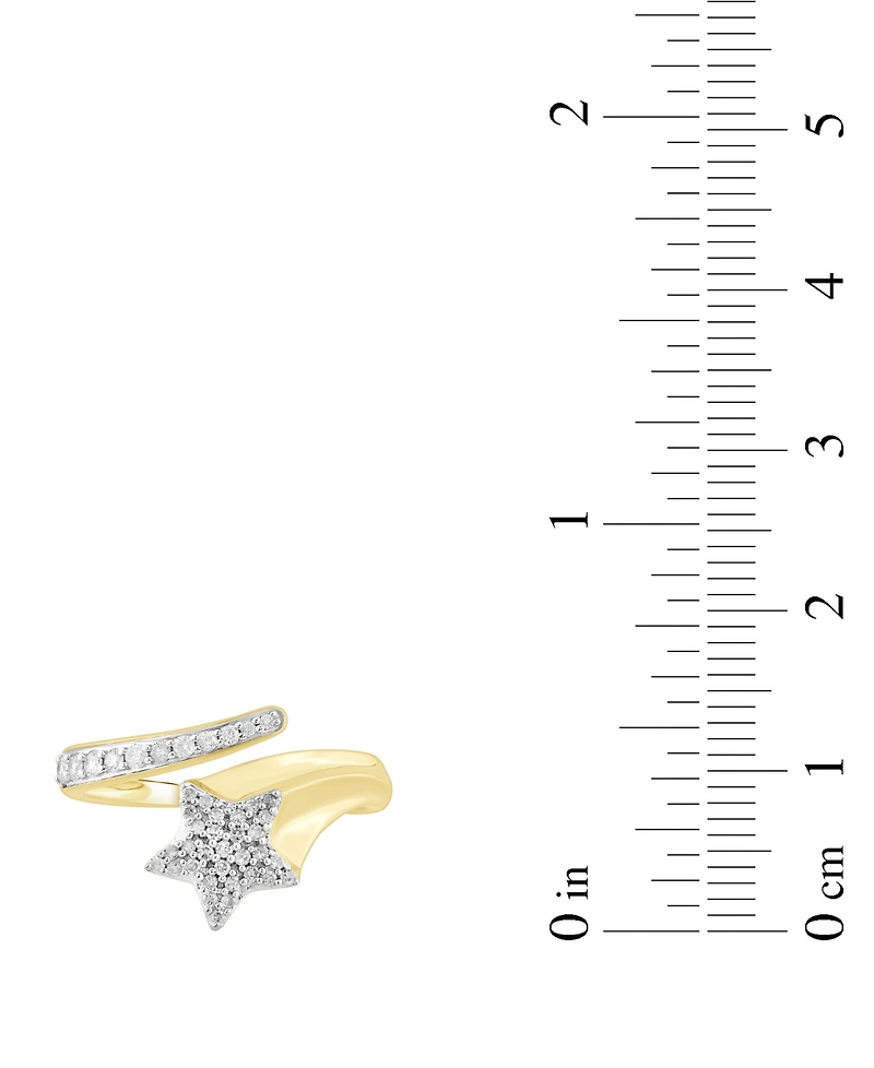 Macy's White Diamond Ring (1/4 ct. t.w.) in 10k Yellow Gold