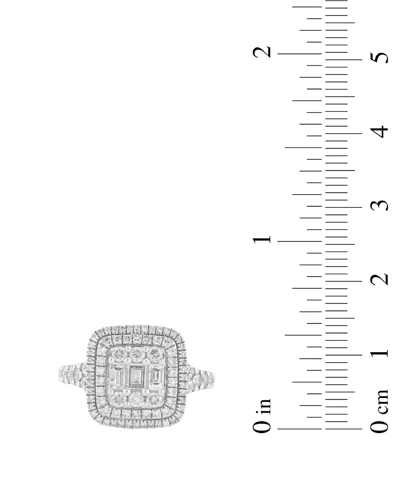 Macy's White Baguette Diamond Ring (1 ct. t.w.) in 10k White Gold