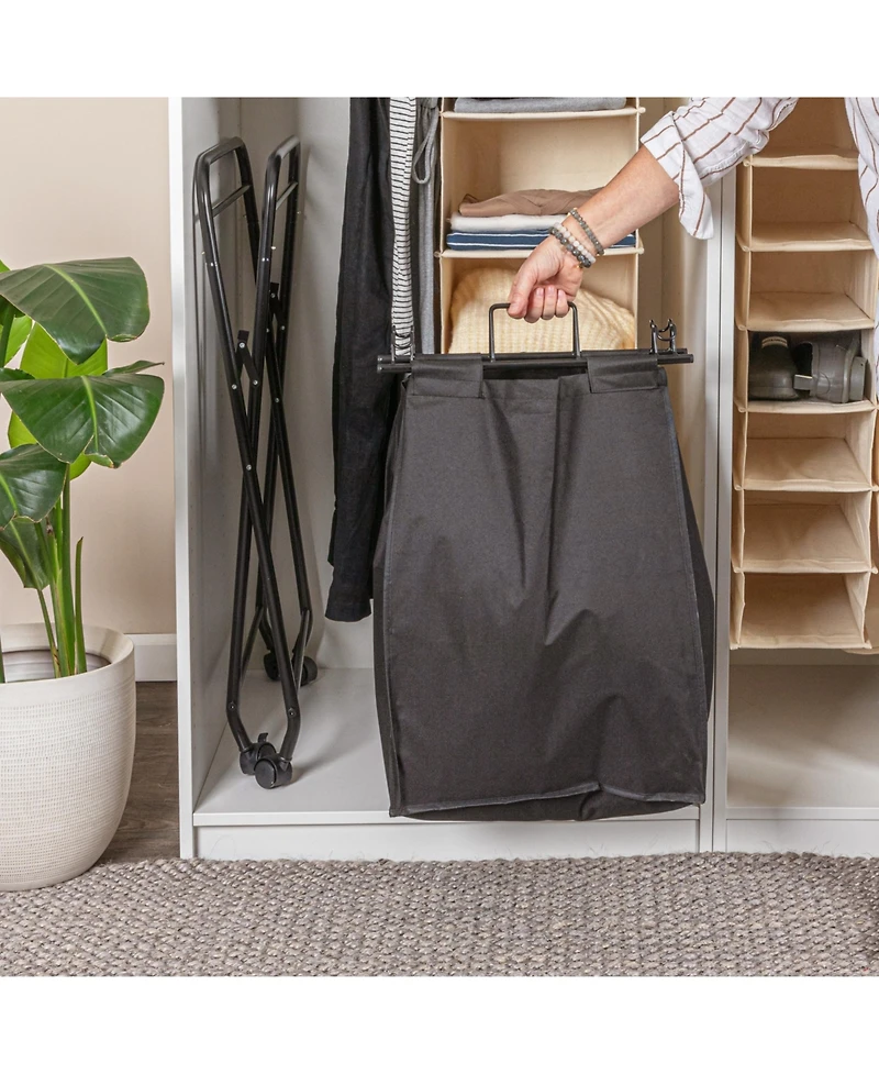 Household Essentials Rolling Laundry Hamper, 2 Load Capacity