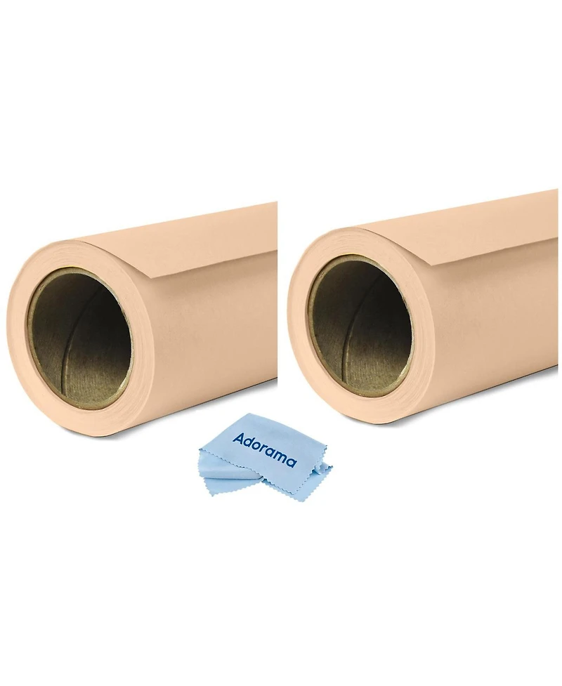 Savage Widetone Seamless Background Paper, 86" x 36' - Beige, 2-Pack