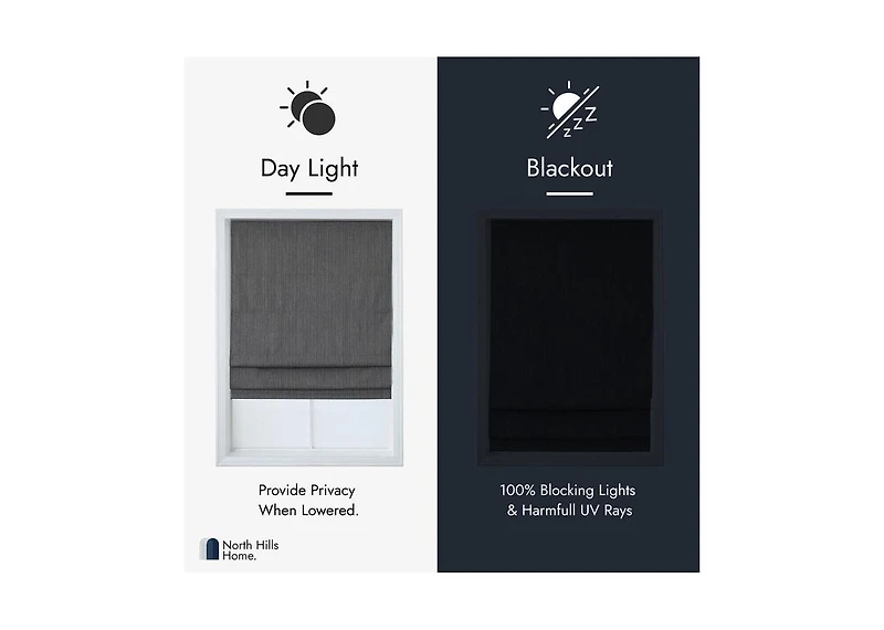 Shadisfy Polyester Pueblo 100% blackout Roman Blind