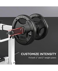 Soozier Adjustable Seated Calf Raise Machine Leg Press Strength Training Gym Equipment