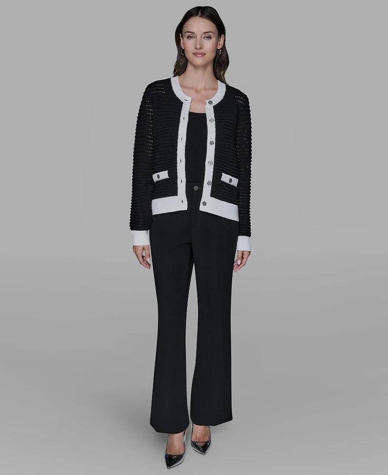 Karl Lagerfeld Paris Women's Button-Front Cardigan