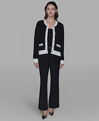 Karl Lagerfeld Paris Women's Button-Front Cardigan