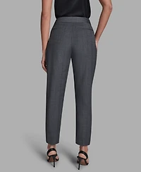 Bcbg Women's Plaid High-Rise Slim-Leg Ankle Pants