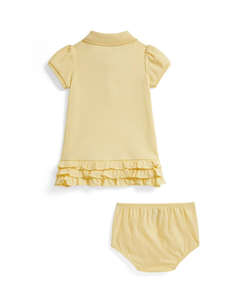 Polo Ralph Lauren Baby Girls' Ruffled Dress and Bloomer, 2-Piece Set