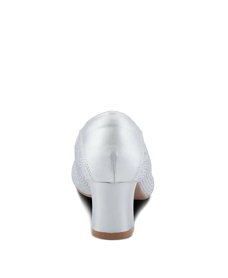 Patrizia Women's Senna Crystal-Embellished Pointed Toe Block Heel Pumps – Slip-On Dress Shoes