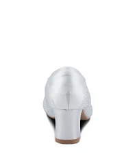 Patrizia Women's Senna Crystal-Embellished Pointed Toe Block Heel Pumps – Slip-On Dress Shoes