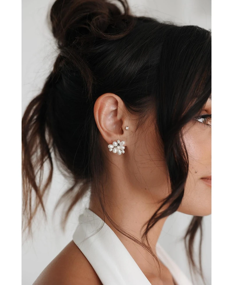 Untamed Petals Sublime Freshwater Pearl Stud Earrings