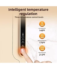 Cowsar Warming Mat for Food, 3-Temp Electric Warmer (140/176/212°F), 250W Low Energy, Auto Shut-Off & Child Safety Lock, Portable Roll-Up Silicone