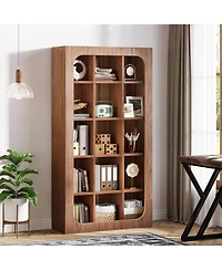 Tribesigns 70.8-Inch Tall Kitchen Pantry, Rustic Cube Cabinet with 15 Open Shelves
