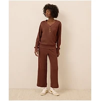 Pact Women's Thermal Waffle Wide Leg Pant