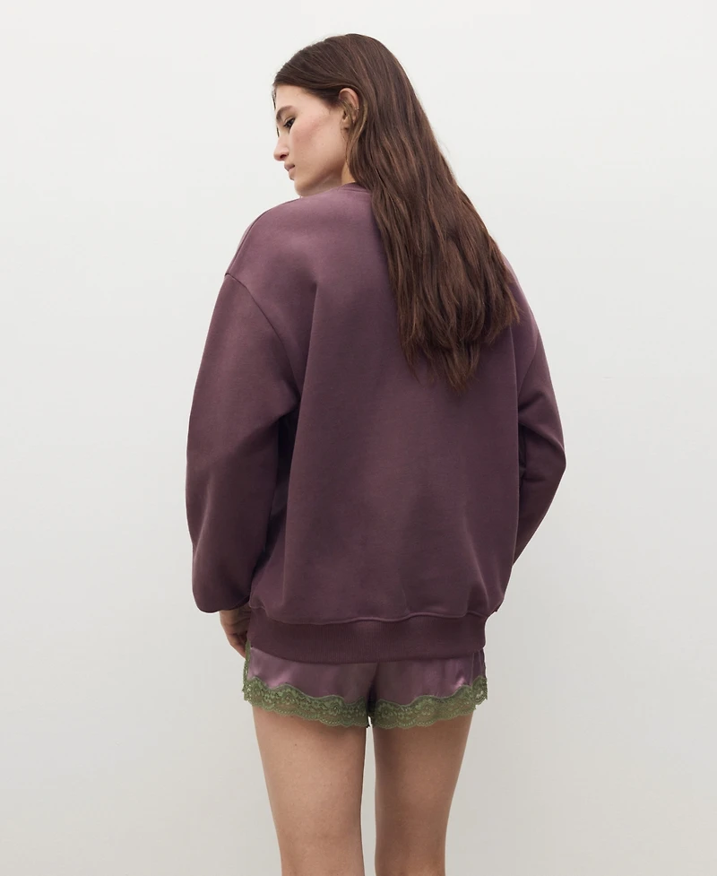 Mango Women's Plain Cotton Sweatshirt