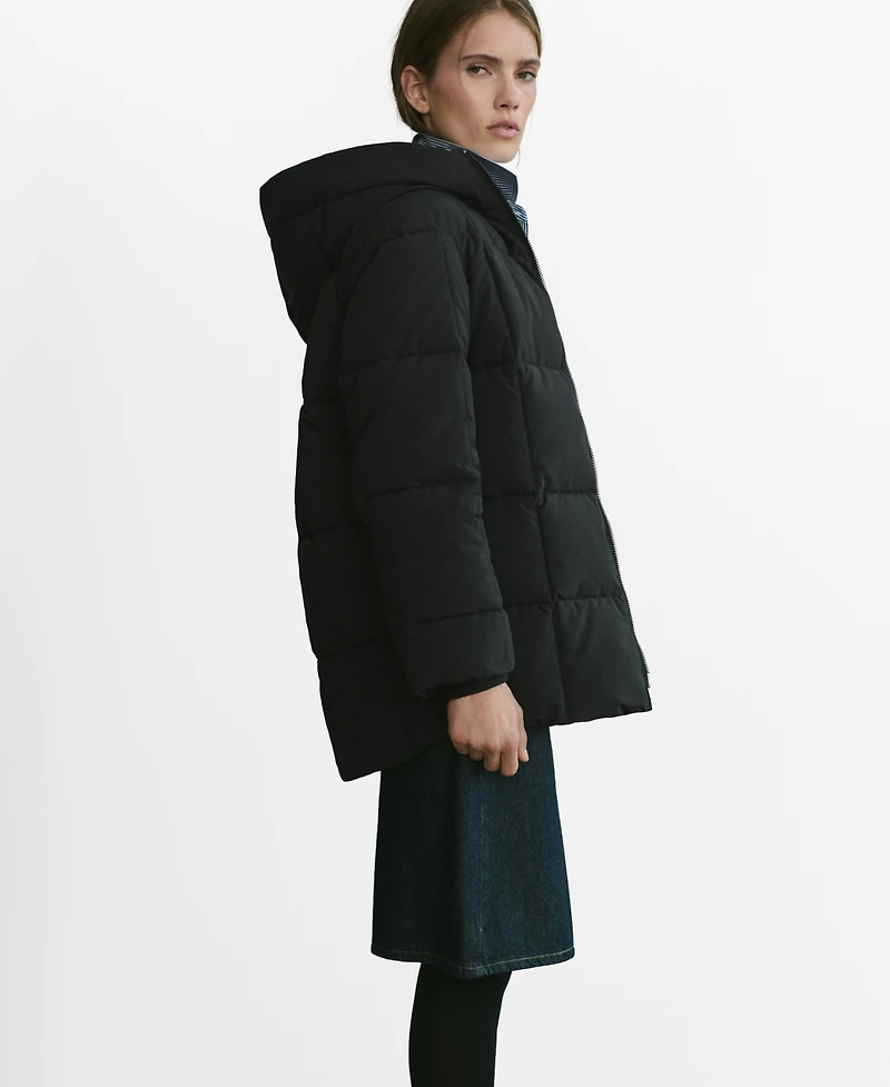 Mango Women's Hood Puffer Coat