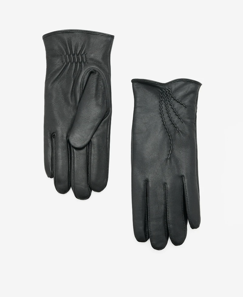Mango Women's Leather Gloves