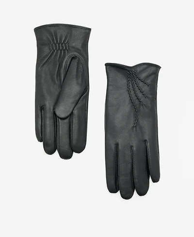 Mango Women's Leather Gloves