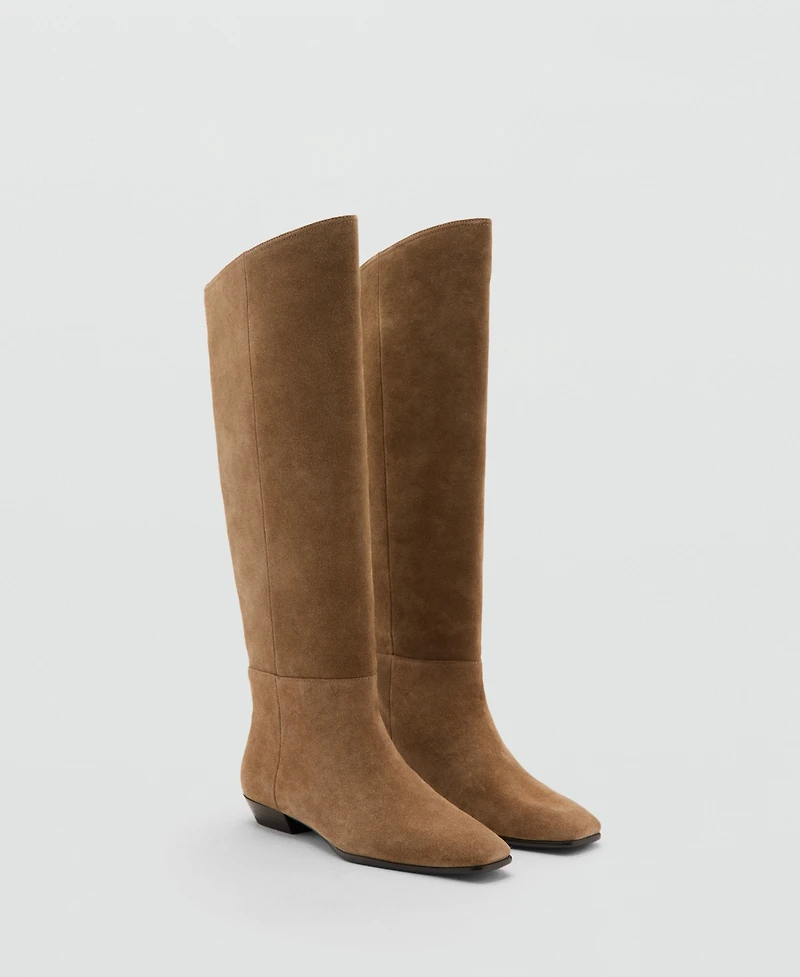 Mango Women's High-Leg Suede Boots