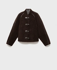 Mango Women's Shearling-Effect Reversible Jacket
