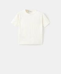 Mango Women's Short-Sleeved Cable-Knit Sweater