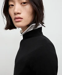 Mango Women's Perkins Neck Fitted Sweater