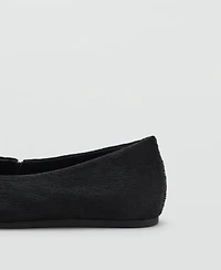 Mango Women's Leather And Fur-Effect Shoes