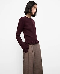 Mango Women's Ruffle Knit Cardigan