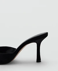 Mango Women's Velvet Heel Sandals