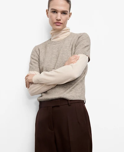 Mango Women's Short-Sleeved Knitted Sweater