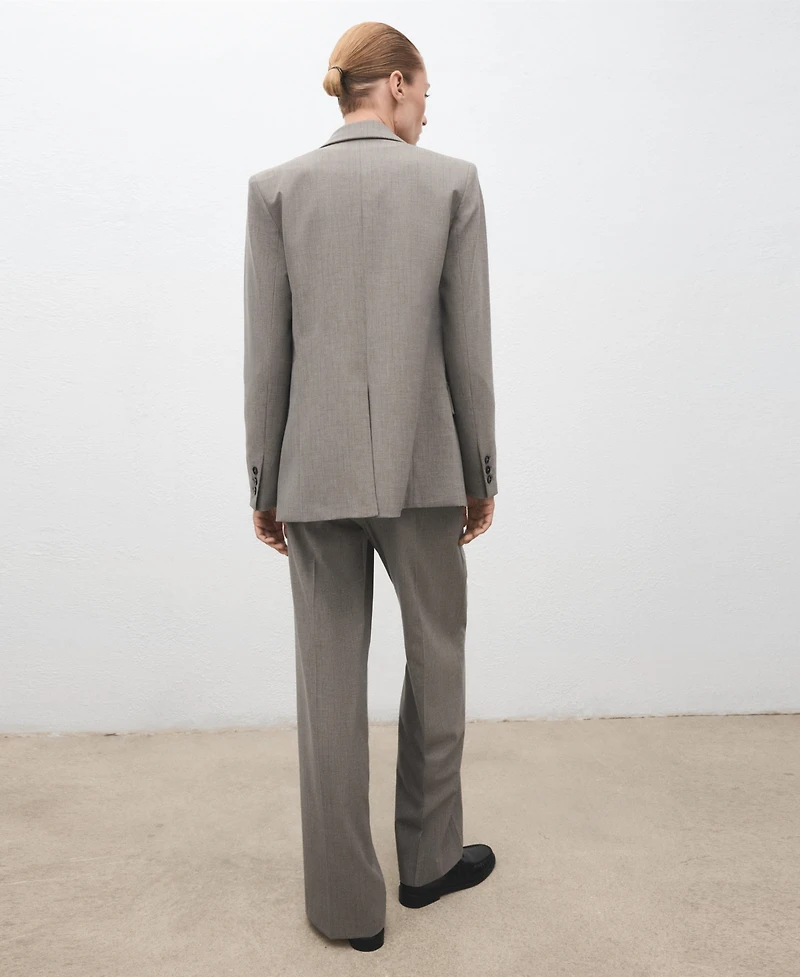 Mango Women's Straight Wool-Blend Suit Pants