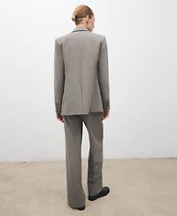 Mango Women's Straight Wool-Blend Suit Pants