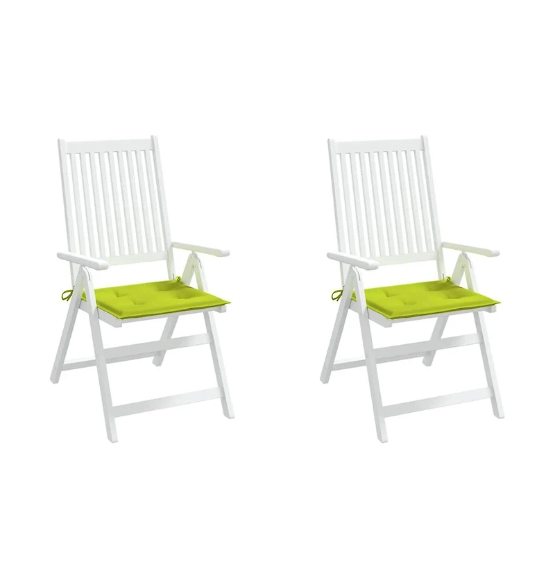 vidaXL Garden Chair Cushions 2 pcs Bright Green Oxford Fabric